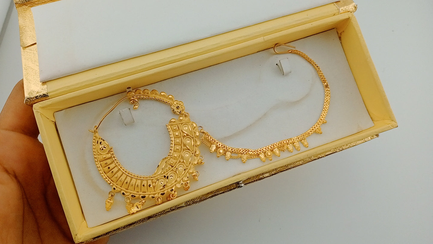 Gold Plated Jodha Nathiya – Royal Charm for Every Occasion
