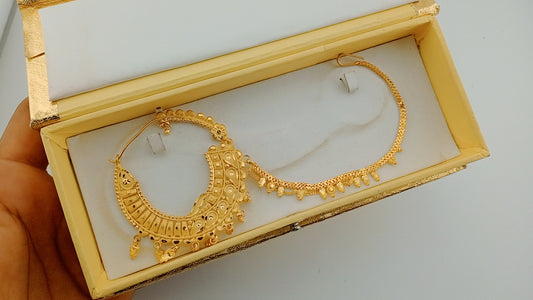 Gold Plated Jodha Nathiya – Royal Charm for Every Occasion