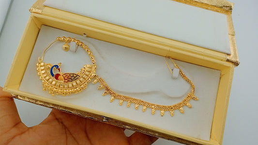 Gold Plated Jodha Nathiya – Royal Charm for Every Occasion